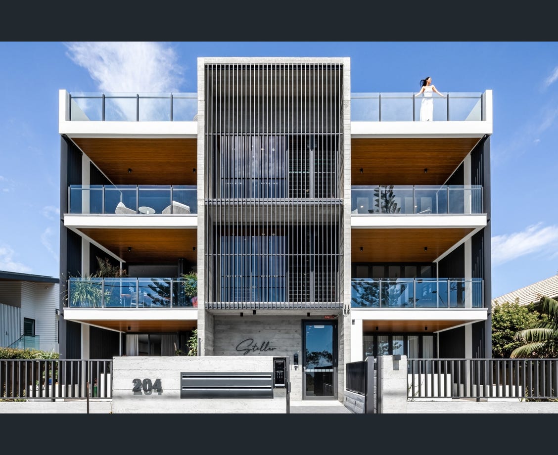 Modern apartment building exterior