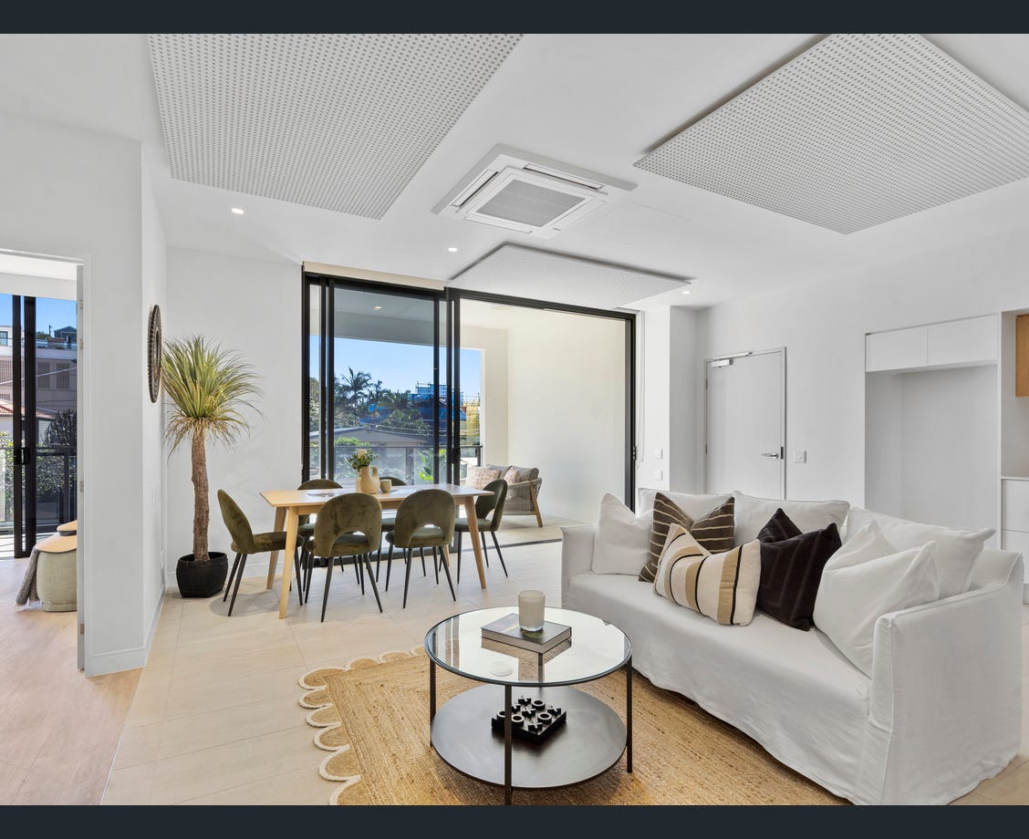 Interior with ceiling cassette air conditioning